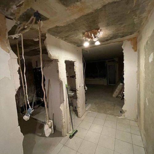 Entkernter Raum im Altbau